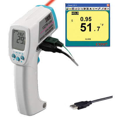 红外/接触二合一测温仪TES-1327K USB